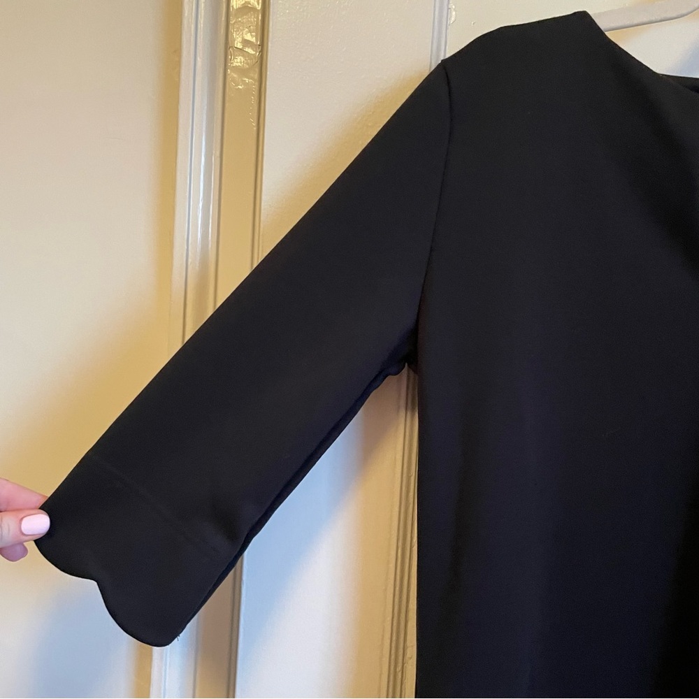 vfish Black Dress with Scalloped Sleeves and Bottom - size S - Picture 5 of 10